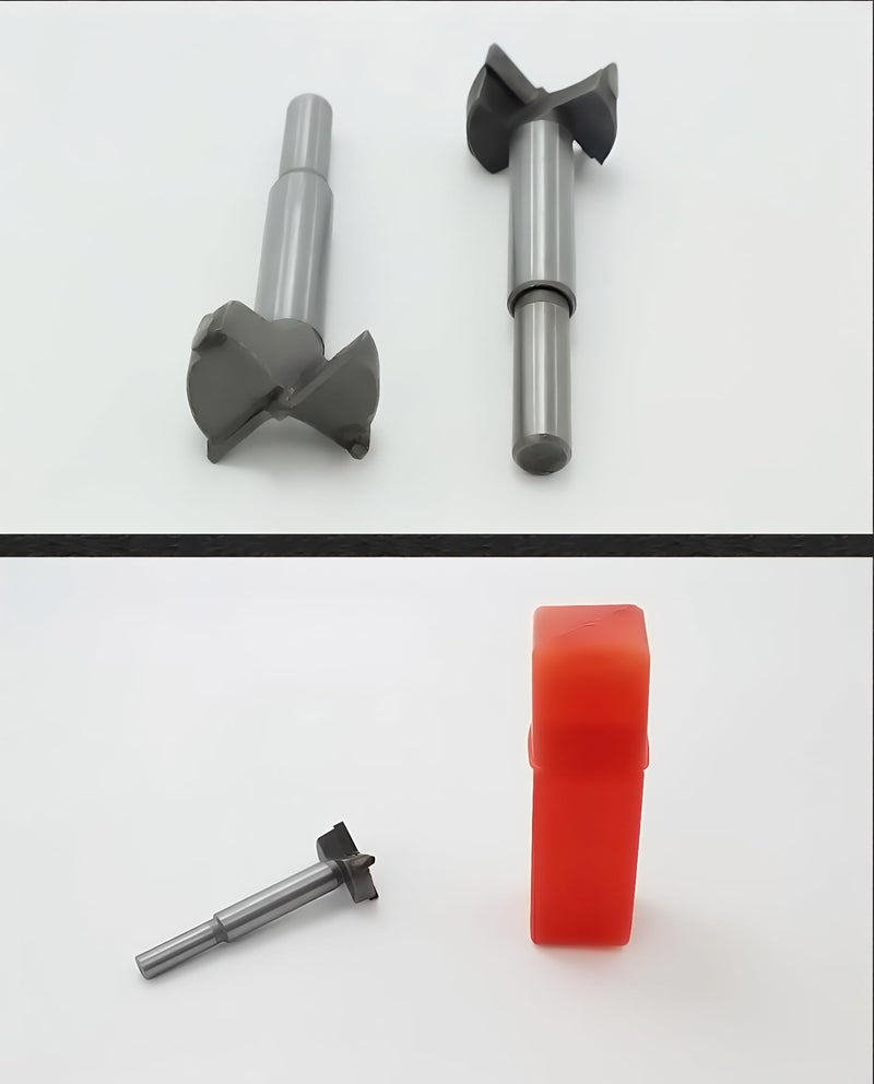 Meichoon Forstner Drill Bits Set 30-60mm 6PCS, Flat Wing Drilling Hole Hinge Cemented Carbide Carbon High Speed Steel Woodworking Drill Punching Bit with Round Shank DC02A - Image 3